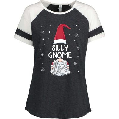 Silly Gnome Christmas Matching Family Group Gift Enza Ladies Jersey Colorblock Tee