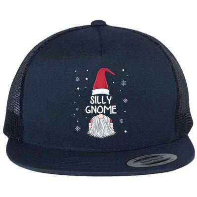 Silly Gnome Christmas Matching Family Group Gift Flat Bill Trucker Hat