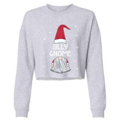 Silly Gnome Christmas Matching Family Group Gift Cropped Pullover Crew