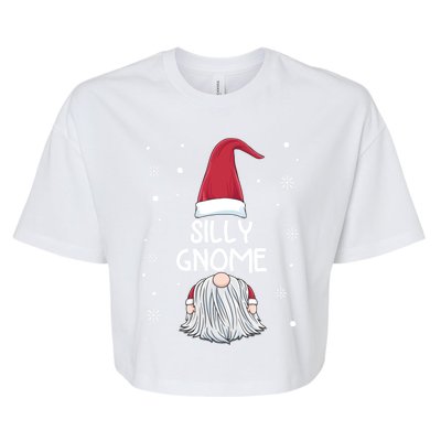 Silly Gnome Christmas Matching Family Group Gift Bella+Canvas Jersey Crop Tee