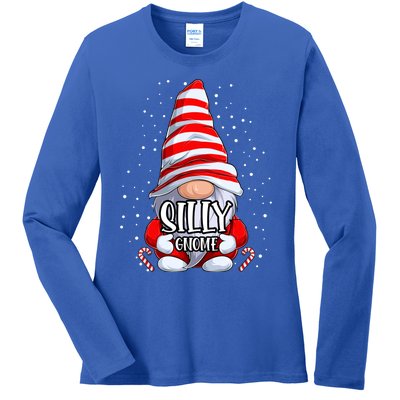 Silly Gnome Christmas Pajamas Matching Family Group Gift Ladies Long Sleeve Shirt