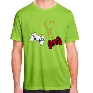 Sarcastic Gamer Controllers Heart Video Games Valentines Day Funny Gift Adult ChromaSoft Performance T-Shirt