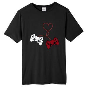 Sarcastic Gamer Controllers Heart Video Games Valentines Day Funny Gift Tall Fusion ChromaSoft Performance T-Shirt