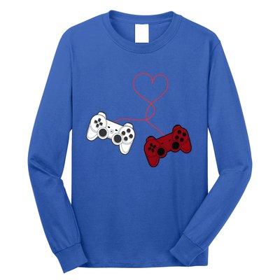 Sarcastic Gamer Controllers Heart Video Games Valentines Day Funny Gift Long Sleeve Shirt