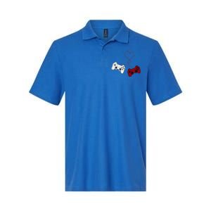 Sarcastic Gamer Controllers Heart Video Games Valentines Day Funny Gift Softstyle Adult Sport Polo