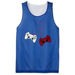 Sarcastic Gamer Controllers Heart Video Games Valentines Day Funny Gift Mesh Reversible Basketball Jersey Tank