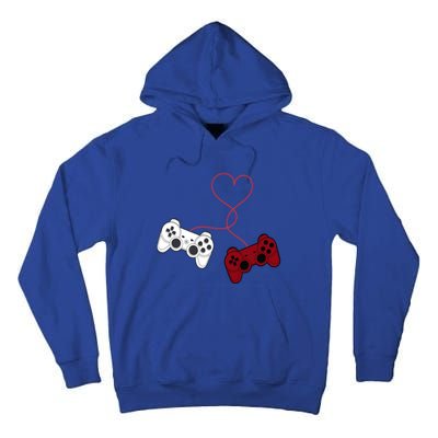 Sarcastic Gamer Controllers Heart Video Games Valentines Day Funny Gift Tall Hoodie