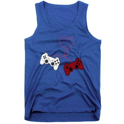 Sarcastic Gamer Controllers Heart Video Games Valentines Day Funny Gift Tank Top