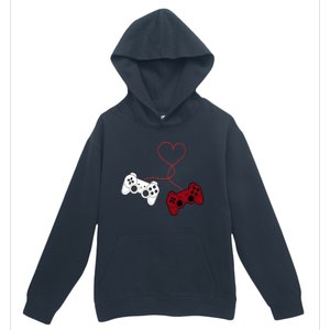 Sarcastic Gamer Controllers Heart Video Games Valentines Day Funny Gift Urban Pullover Hoodie