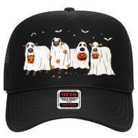 S.H.E.E.P Ghost Cows Halloween Cute Outfit Adults High Crown Mesh Back Trucker Hat