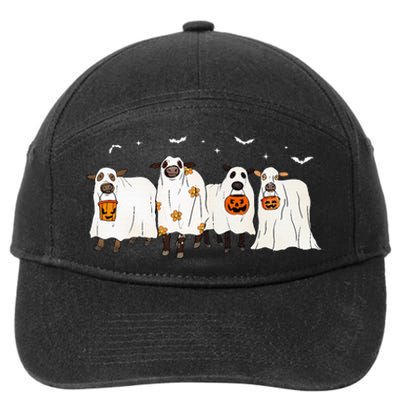 S.H.E.E.P Ghost Cows Halloween Cute Outfit Adults 7-Panel Snapback Hat