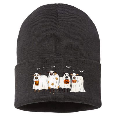 S.H.E.E.P Ghost Cows Halloween Cute Outfit Adults Sustainable Knit Beanie