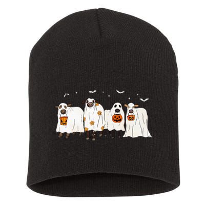 S.H.E.E.P Ghost Cows Halloween Cute Outfit Adults Short Acrylic Beanie