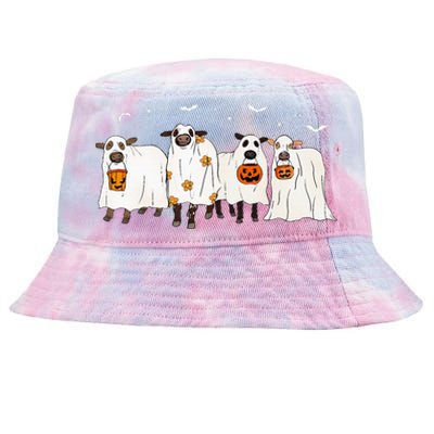 S.H.E.E.P Ghost Cows Halloween Cute Outfit Adults Tie-Dyed Bucket Hat