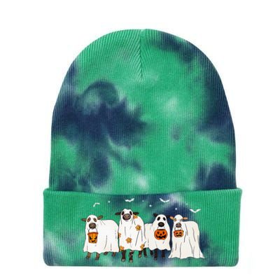 S.H.E.E.P Ghost Cows Halloween Cute Outfit Adults Tie Dye 12in Knit Beanie