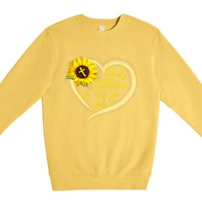 Sunflower Gods Children Are Not For Sale Fun Gods Children Premium Crewneck Sweatshirt