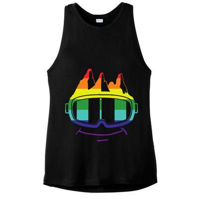 Ski Googles Colorful Skiing Sport Ladies PosiCharge Tri-Blend Wicking Tank
