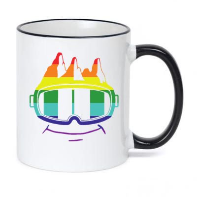 Ski Googles Colorful Skiing Sport 11oz Black Color Changing Mug