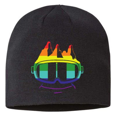 Ski Googles Colorful Skiing Sport Sustainable Beanie
