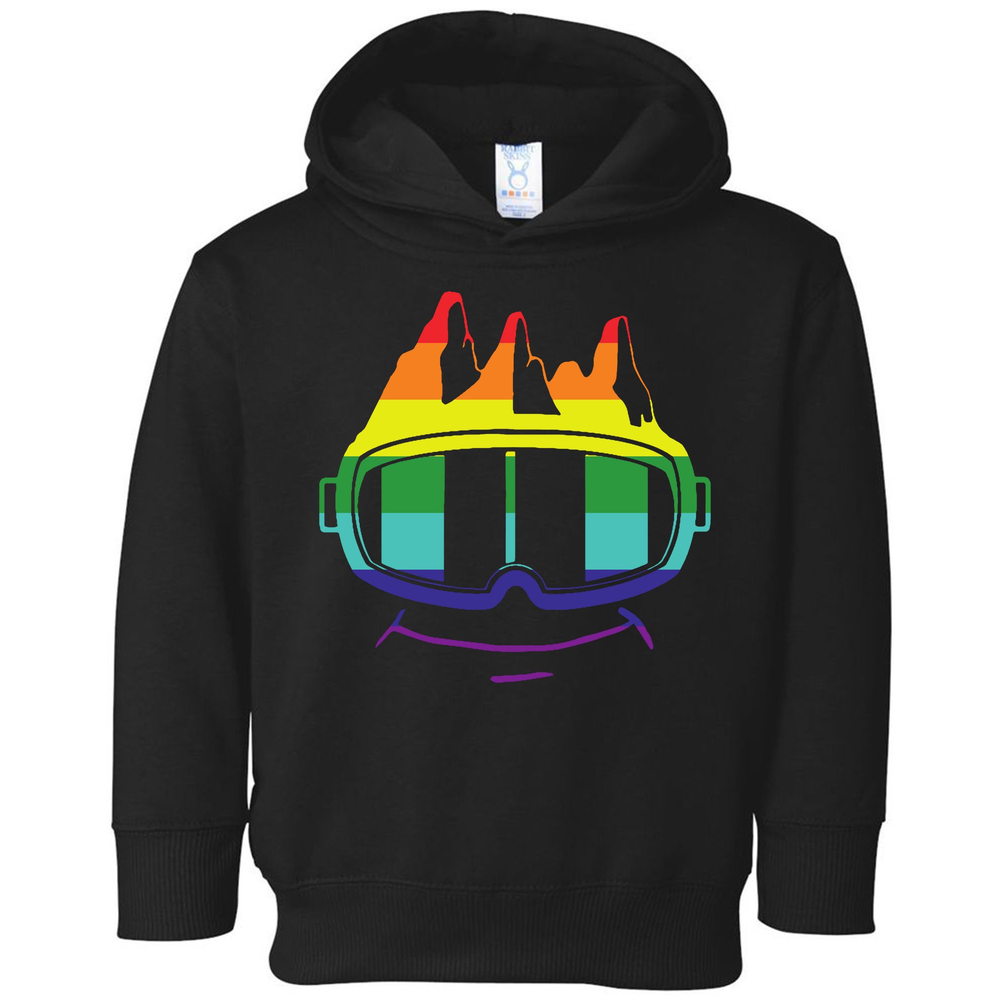 Ski Googles Colorful Skiing Sport Toddler Hoodie