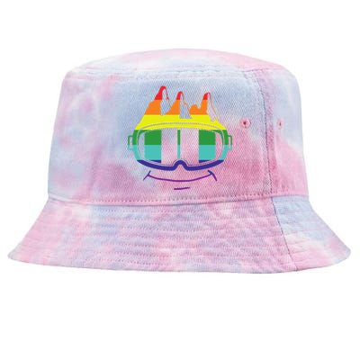 Ski Googles Colorful Skiing Sport Tie-Dyed Bucket Hat