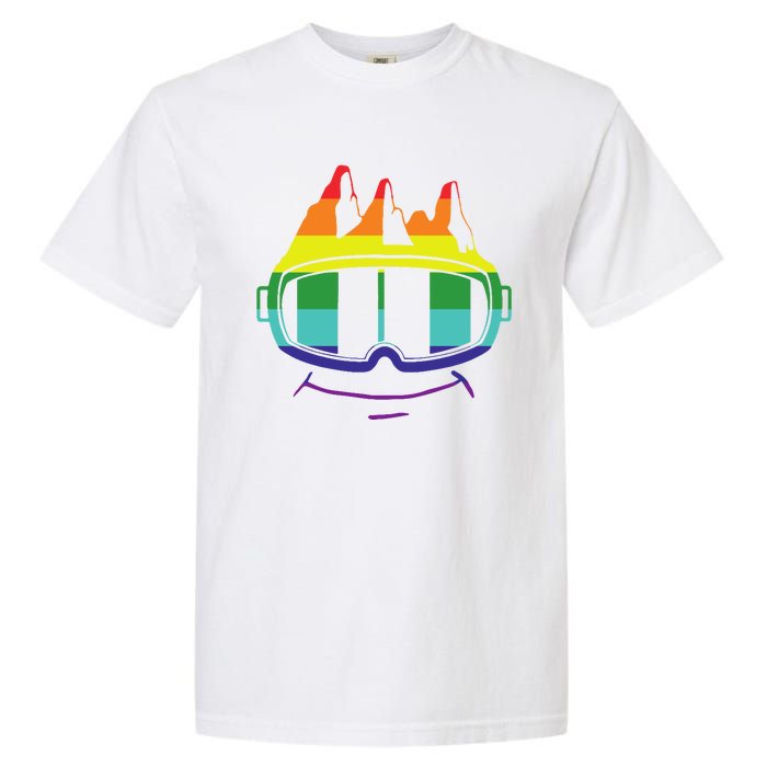 Ski Googles Colorful Skiing Sport Garment-Dyed Heavyweight T-Shirt