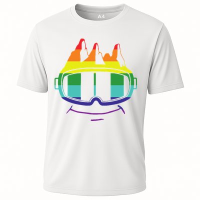Ski Googles Colorful Skiing Sport Performance Shirt