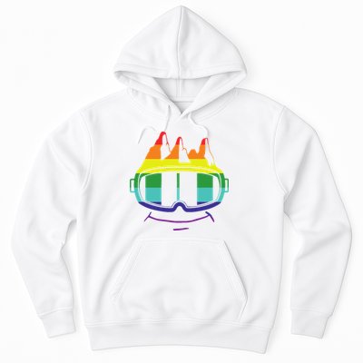 Ski Googles Colorful Skiing Sport Hoodie