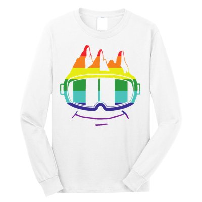 Ski Googles Colorful Skiing Sport Long Sleeve Shirt