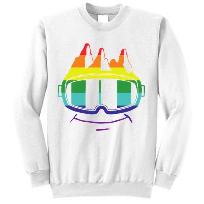 Ski Googles Colorful Skiing Sport Sweatshirt