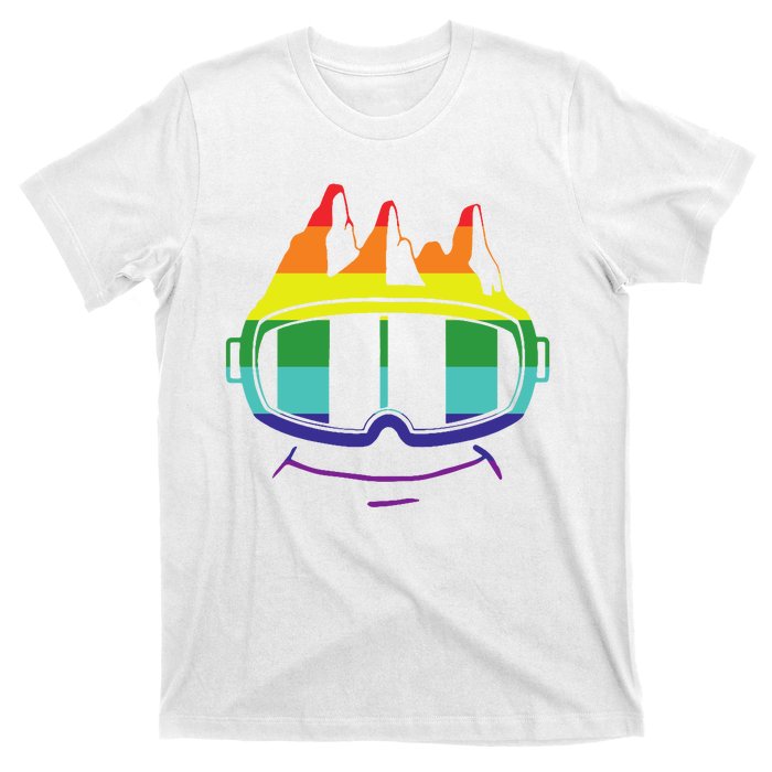 Ski Googles Colorful Skiing Sport T-Shirt