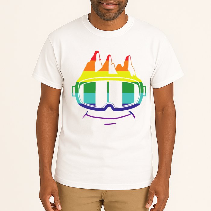 Ski Googles Colorful Skiing Sport Tall T-Shirt