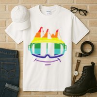 Ski Googles Colorful Skiing Sport Tall T-Shirt