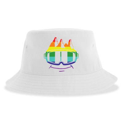 Ski Googles Colorful Skiing Sport Sustainable Bucket Hat
