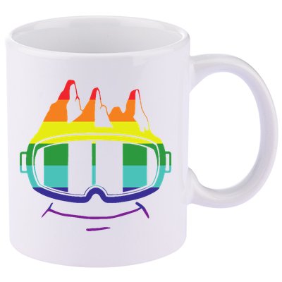 Ski Googles Colorful Skiing Sport 11oz C Handle Ceramic Mug