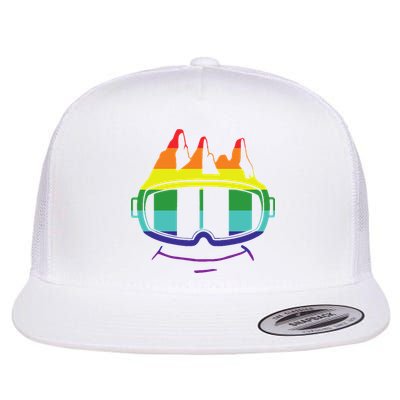 Ski Googles Colorful Skiing Sport Flatbill Hat