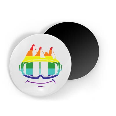 Ski Googles Colorful Skiing Sport Magnet