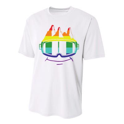 Ski Googles Colorful Skiing Sport Performance Sprint T-Shirt