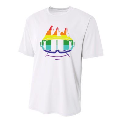 Ski Googles Colorful Skiing Sport Youth Performance Sprint T-Shirt