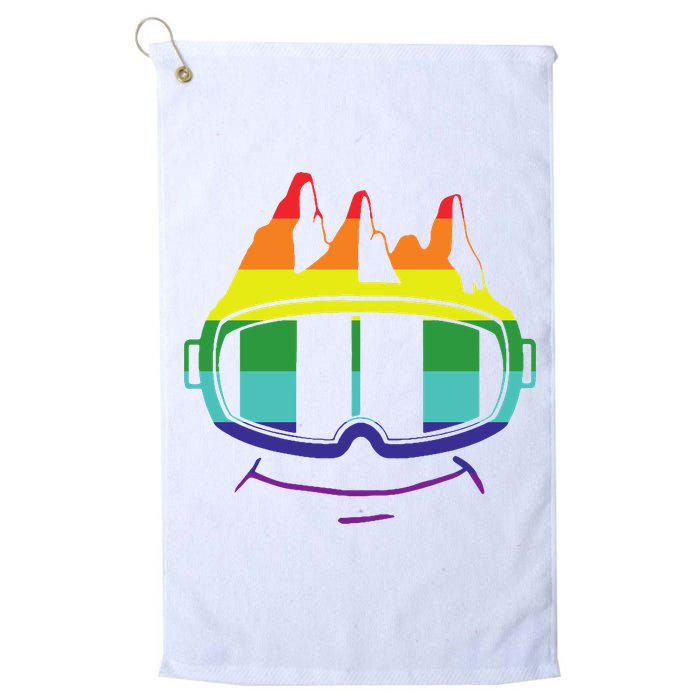 Ski Googles Colorful Skiing Sport Golf Towel
