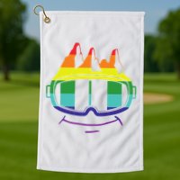 Ski Googles Colorful Skiing Sport Golf Towel