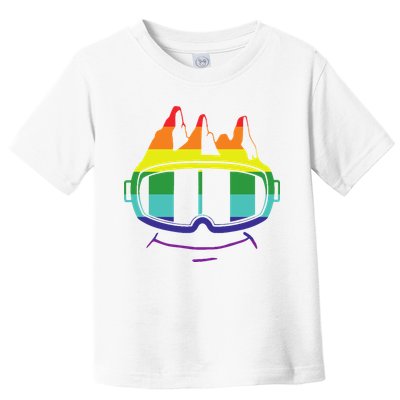 Ski Googles Colorful Skiing Sport Toddler T-Shirt