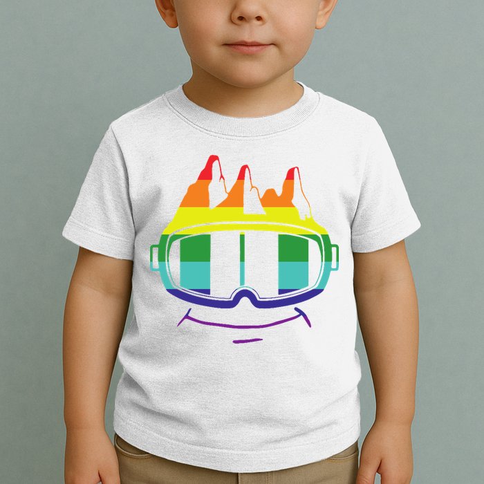 Ski Googles Colorful Skiing Sport Toddler T-Shirt