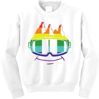 Ski Googles Colorful Skiing Sport Kids Sweatshirt