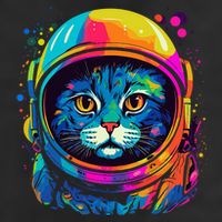 Space Gifts Cat Mom Cat Dad Astronaut Space 7 Panel Mesh Trucker Snapback Hat