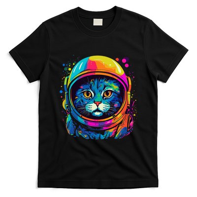 Space Gifts Cat Mom Cat Dad Astronaut Space T-Shirt