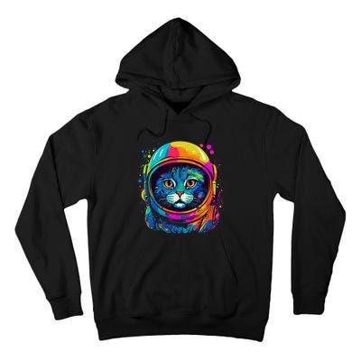 Space Gifts Cat Mom Cat Dad Astronaut Space Tall Hoodie