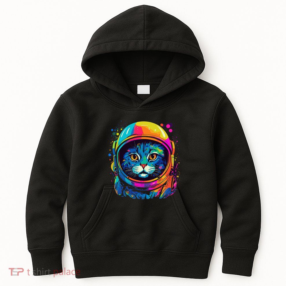 Space Gifts Cat Mom Cat Dad Astronaut Space Kids Hoodie