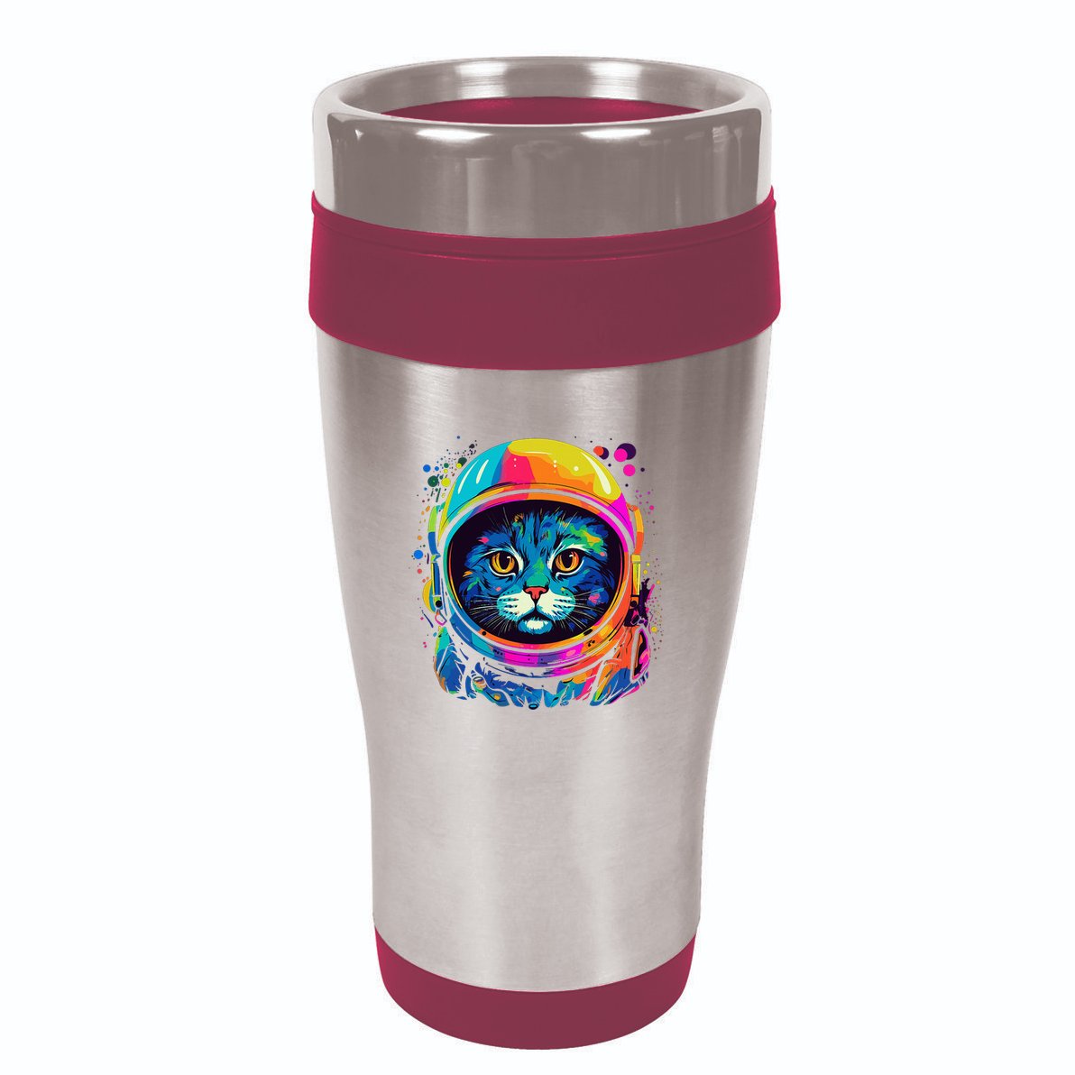 Space Gifts Cat Mom Cat Dad Astronaut Space 16oz Travel Tumbler