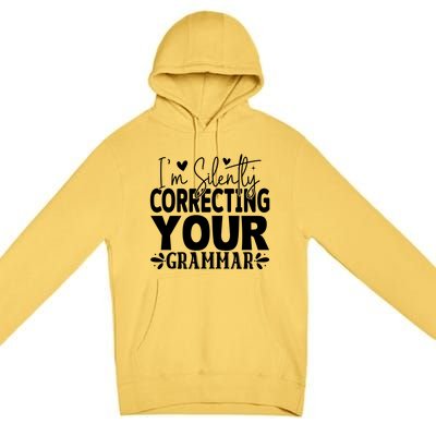 Sarcastic Grammar Correction Phrase Premium Pullover Hoodie